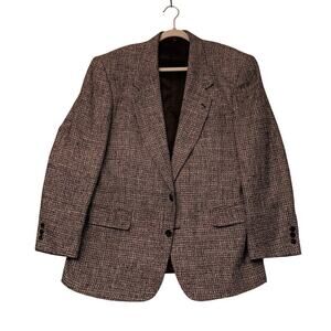 Dario Napoli Men's Sports Blazer 100% Silk Made in Italy Black and White Tweed